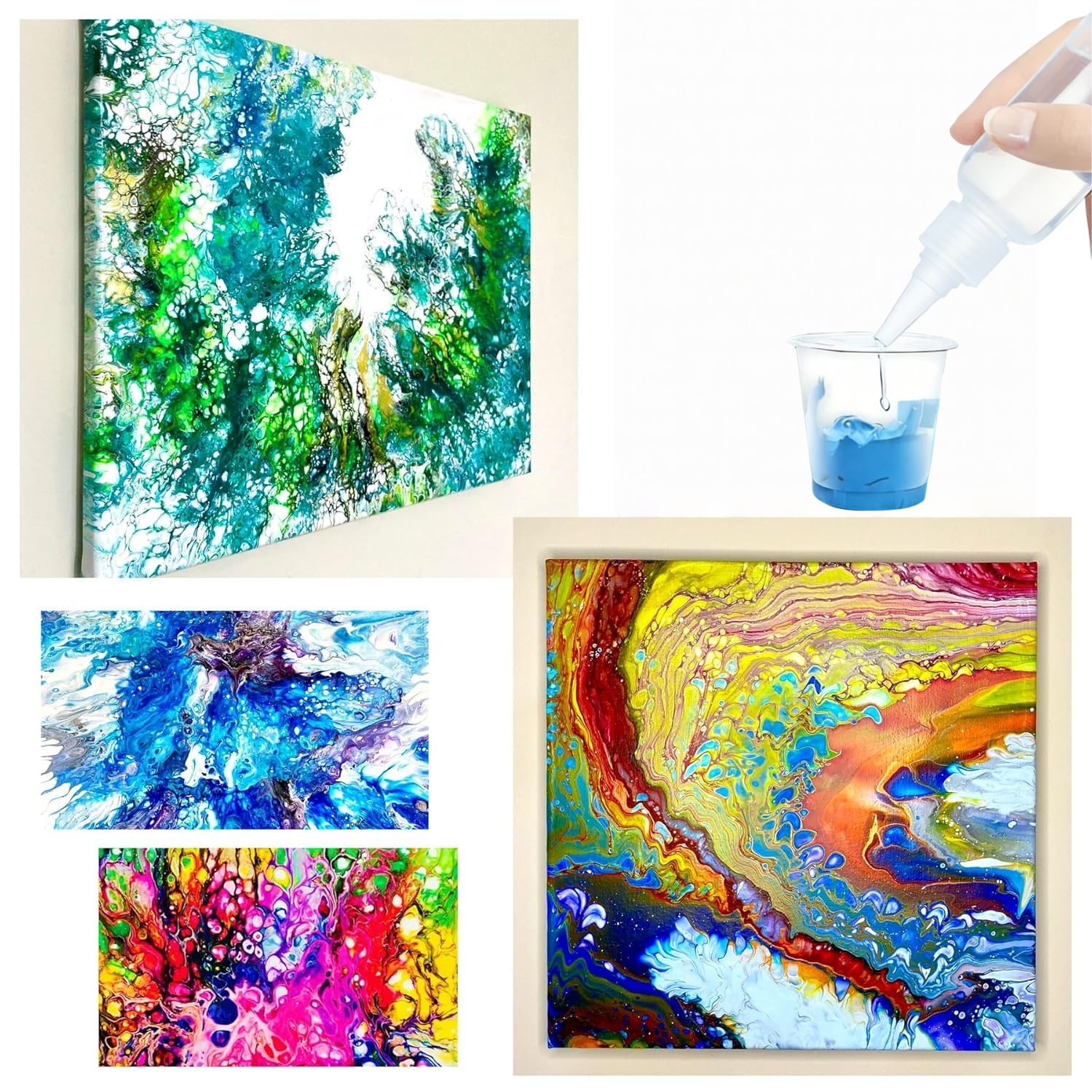 3.3oz/6.76oz silicone Pouring  - đánh giá và giá Resin Art Pouring